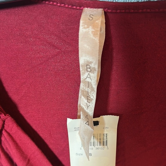 Chic Deep Red Ruffle Sleeve Blouse - Picture 3 of 6